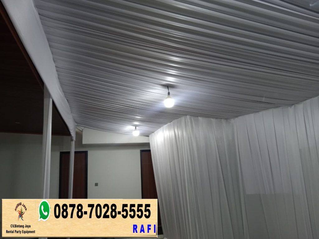 Sewa Tenda Event Bukber Dekorasi Serut Kain Putih Jakarta