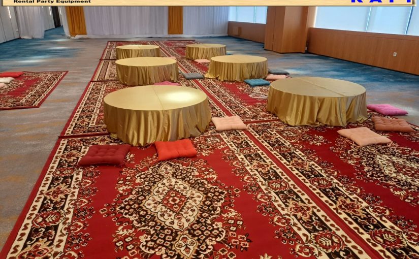Sewa Karpet Permadani Set Meja Lesehan Event Gedung Kementan