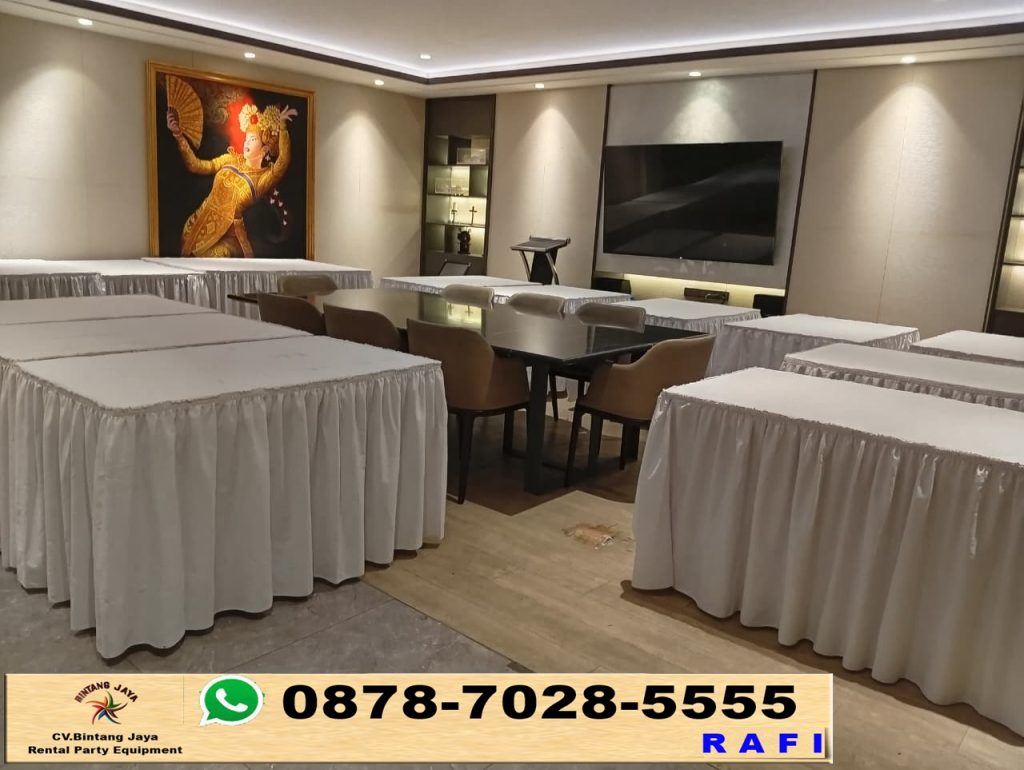 Sewa Meja Dan Panggung Set Backdrop Cikarang