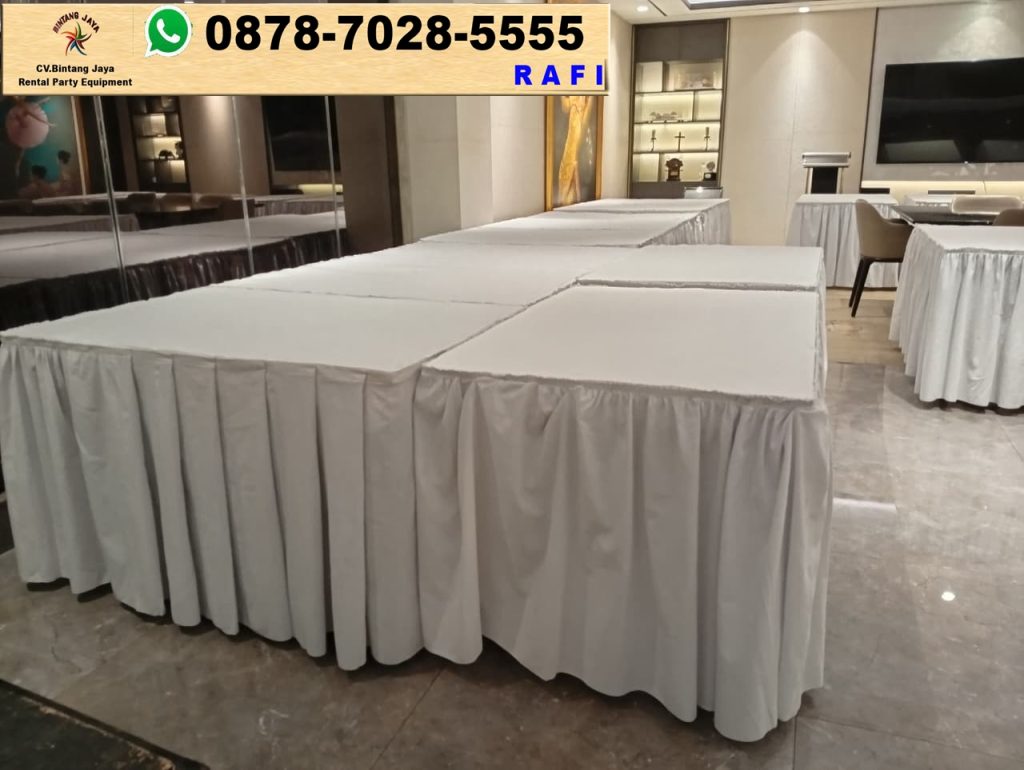 Sewa Meja Dan Panggung Set Backdrop Cikarang