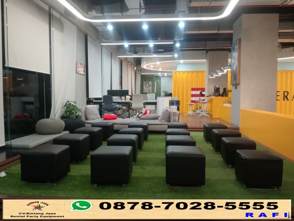 Jasa Sewa Kursi Puff Kotak Warna Hitam Jakarta