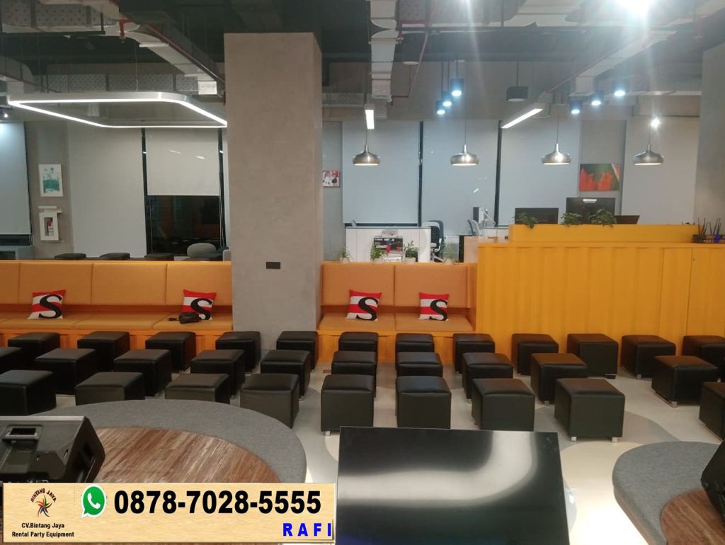 Jasa Sewa Kursi Puff Kotak Warna Hitam Jakarta
