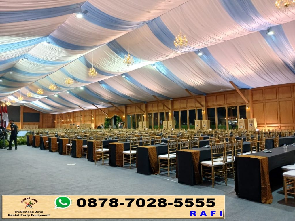 Sewa Meja Runner Batik Dan Kursi Tiffany VIP Gold Jakarta