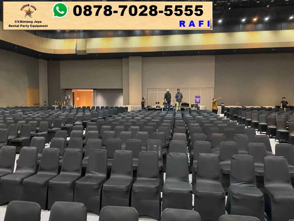Paket Sewa Kursi Stainless Dan Sarung Kursi Hitam Jakarta Utara