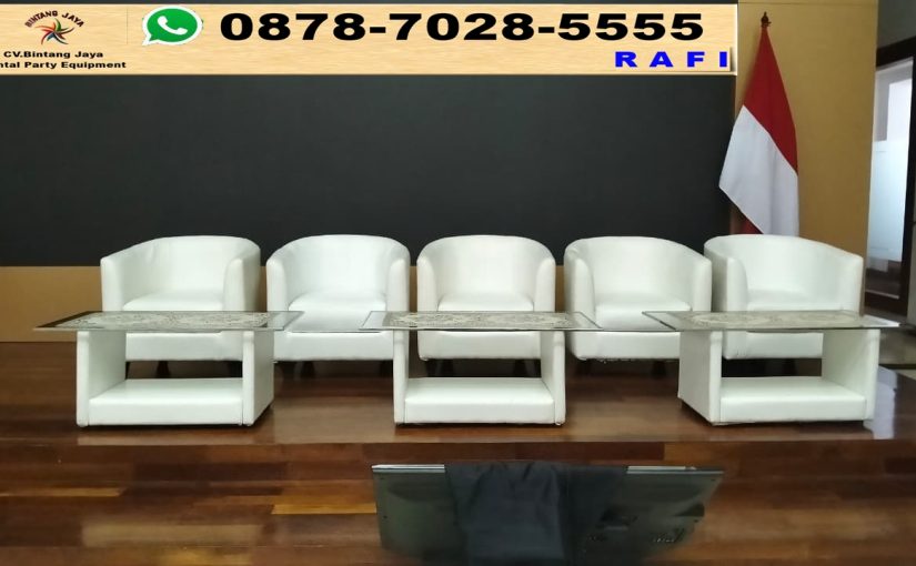 Sewa SOFA OVAL Set ARM CHAIR VIP event Bappenas Suropati Jakarta