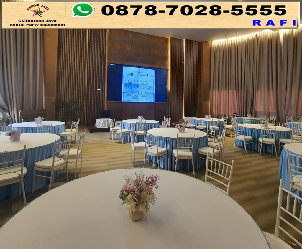 Sewa Kursi Tiffany Putih Set Round Table Event Sinar Mas Jakarta