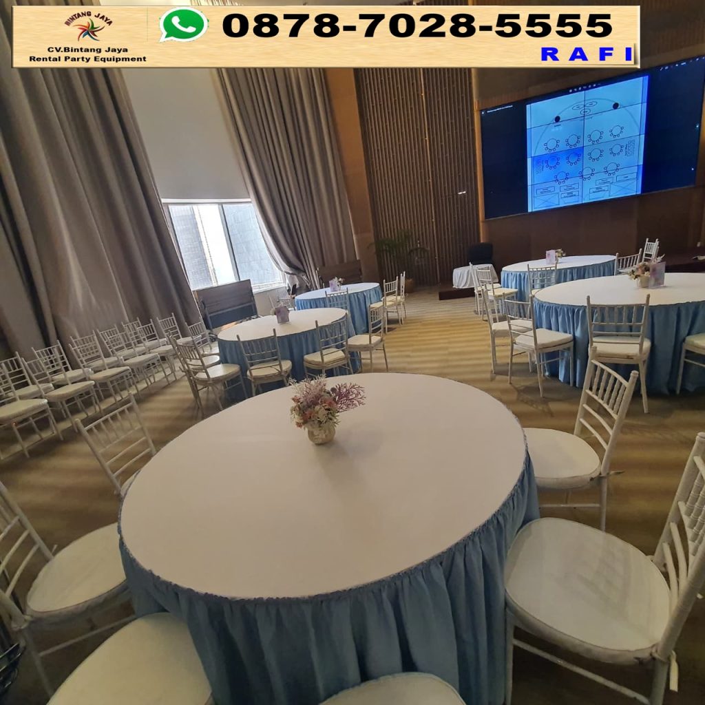 Sewa Kursi Tiffany Putih Set Round Table Event Sinar Mas Jakarta