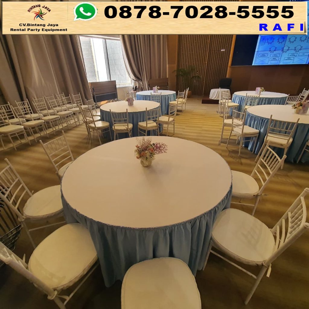 Sewa Kursi Tiffany Putih Set Round Table Event Sinar Mas Jakarta
