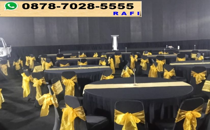 Sewa Meja Runer Gold Dan Kursi Pita Gold Event Dome Park Senayan