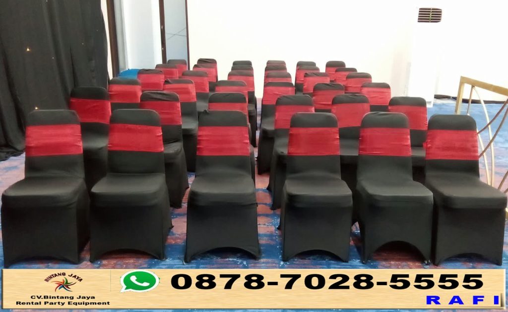 Sewa Futura Dan Sarung Kursi Hitam Pita Merah Jakarta 0878-7028-5555