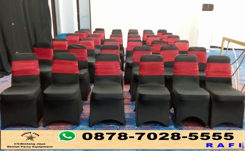 Sewa Futura Dan Sarung Kursi Hitam Pita Merah Jakarta 0878-7028-5555