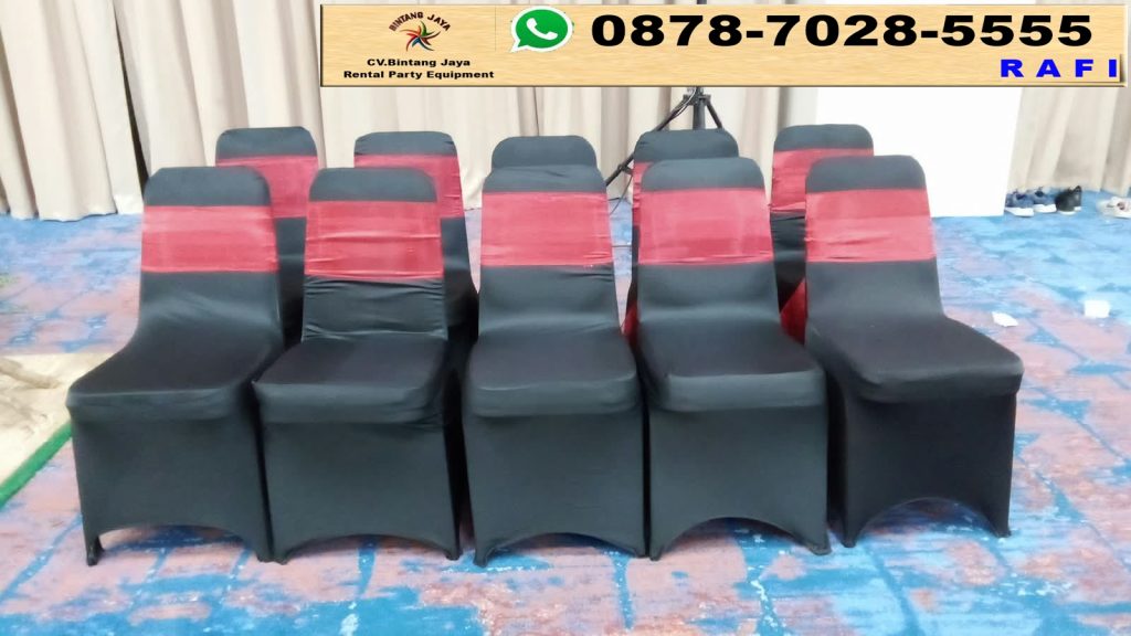 Sewa Futura Dan Sarung Kursi Hitam Pita Merah Jakarta 0878-7028-5555