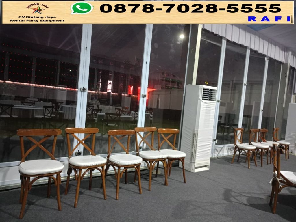 Sewa Kursi Silang Kayu Serta Round Table Event Monas Jakarta