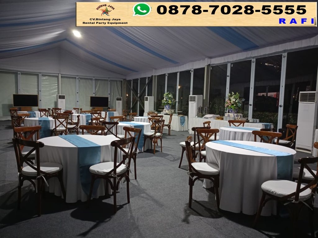 Sewa Kursi Silang Kayu Serta Round Table Event Monas Jakarta