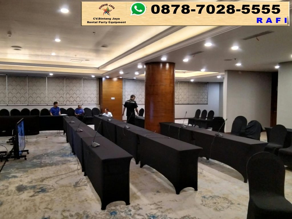 Rental Meja IBM Taplak Hitam Jakarta 0878-7028-5555