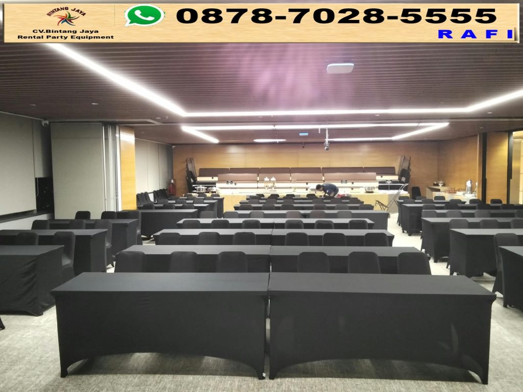 Sewa Meja Ibm Plus Kursi Full Cover Hitam Jakarta 0878-7028-5555