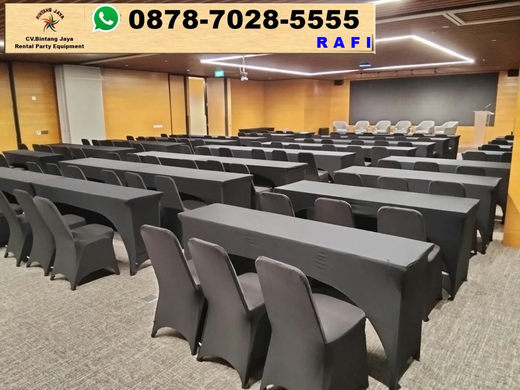 Sewa Meja Ibm Plus Kursi Full Cover Hitam Jakarta 0878-7028-5555