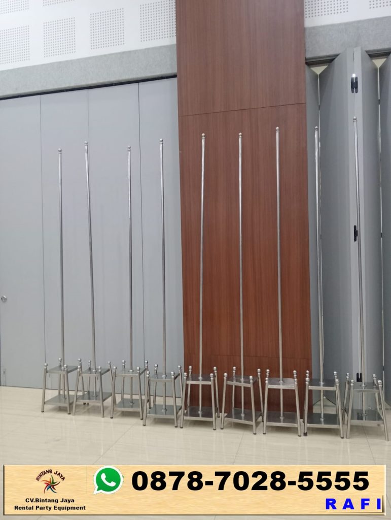 Sewa Tiang Bendera VIP Stainless Jaksel 0878-7028-5555