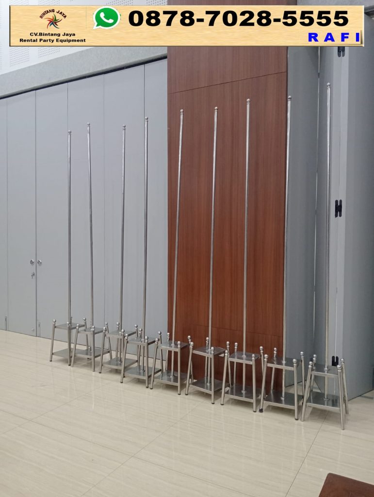 Sewa Tiang Bendera VIP Stainless Jaksel 0878-7028-5555