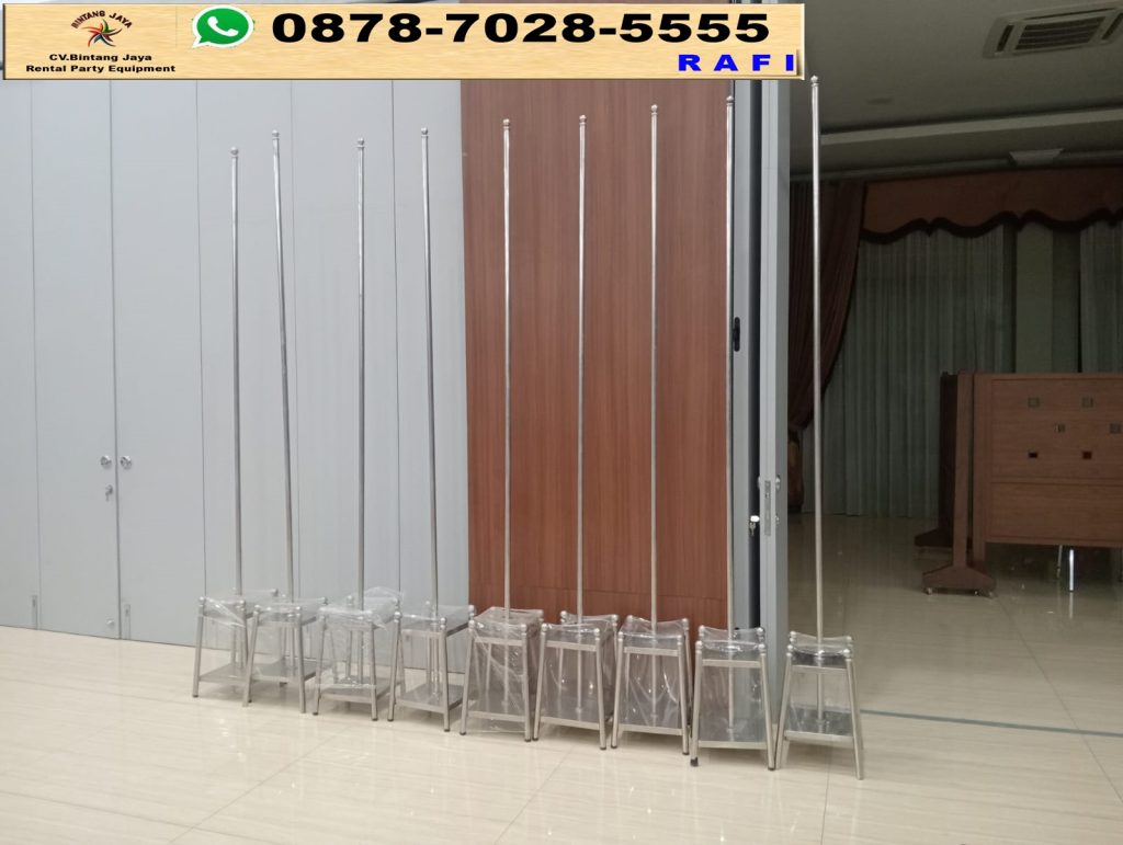 Sewa Tiang Bendera VIP Stainless Jaksel 0878-7028-5555